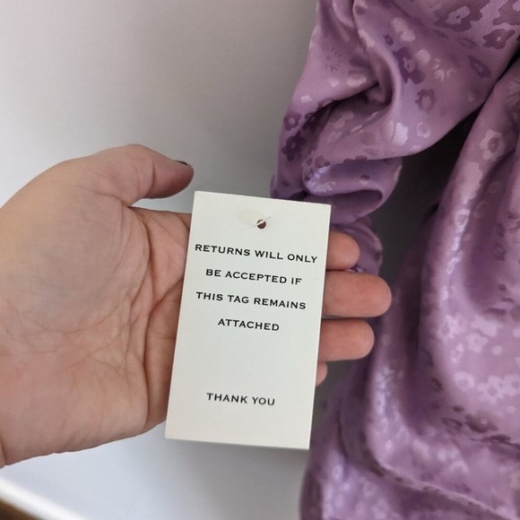 NWT!! For Love & Lemons- Free People Lavender Fiji Ruched Open-Back Mini Dress - Picture 5 of 7